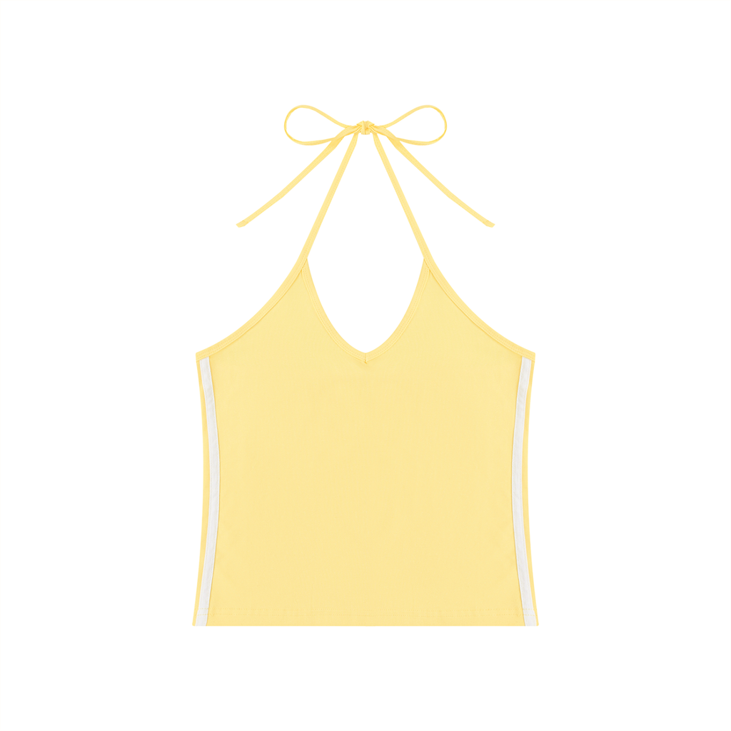 ATHLETICA PERFORMANCE - Women's Color Block Halter Crop Tank Top