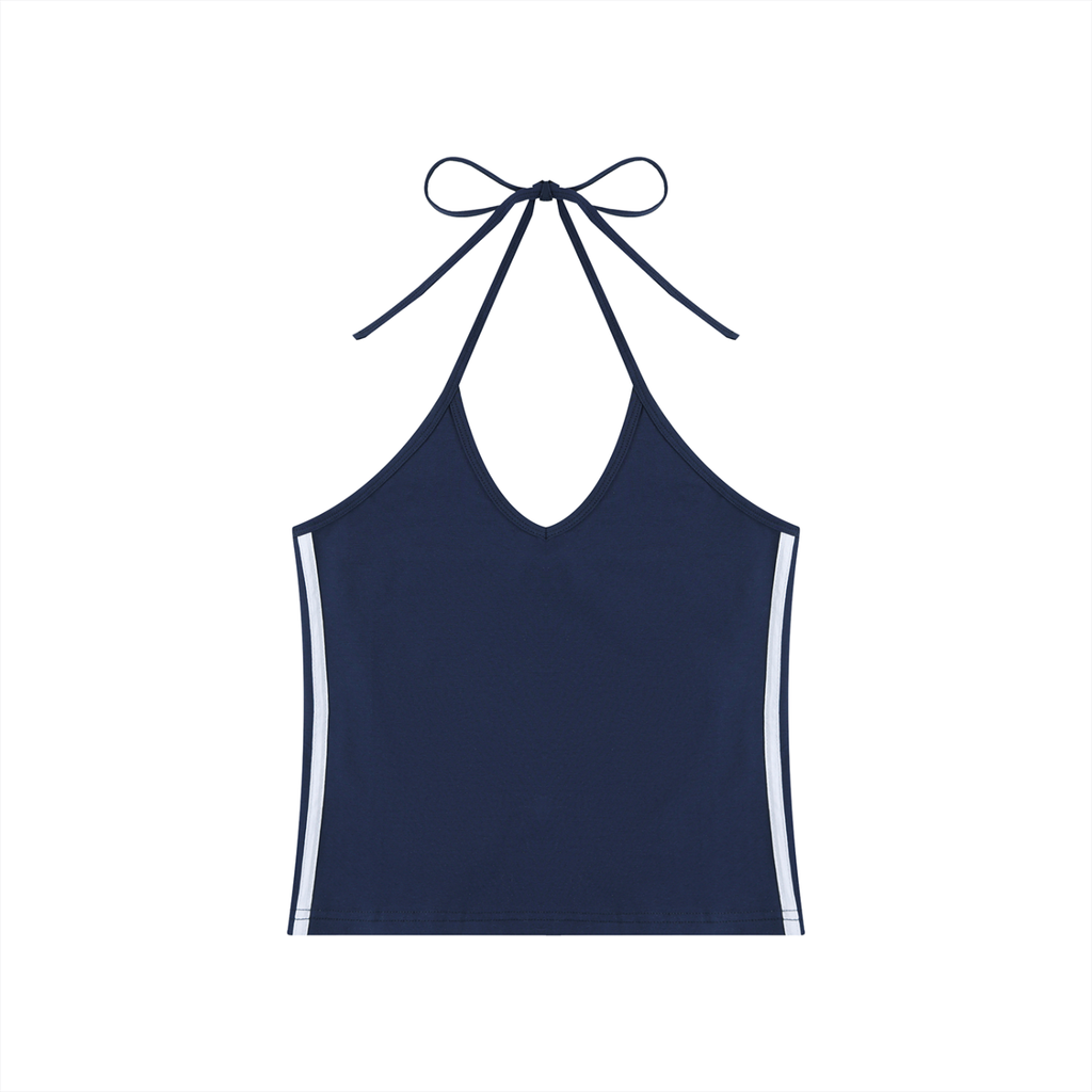 ATHLETICA PERFORMANCE - Women's Color Block Halter Crop Tank Top
