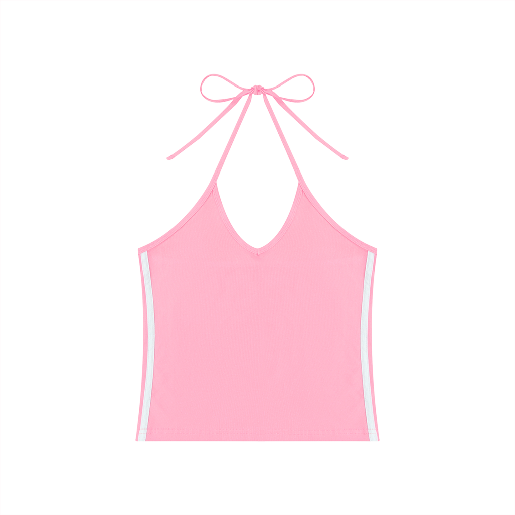 ATHLETICA PERFORMANCE - Women's Color Block Halter Crop Tank Top