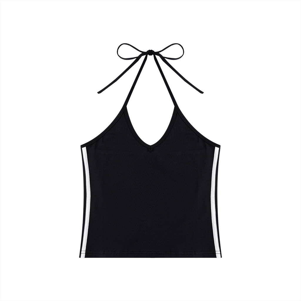 ATHLETICA PERFORMANCE - Women's Color Block Halter Crop Tank Top
